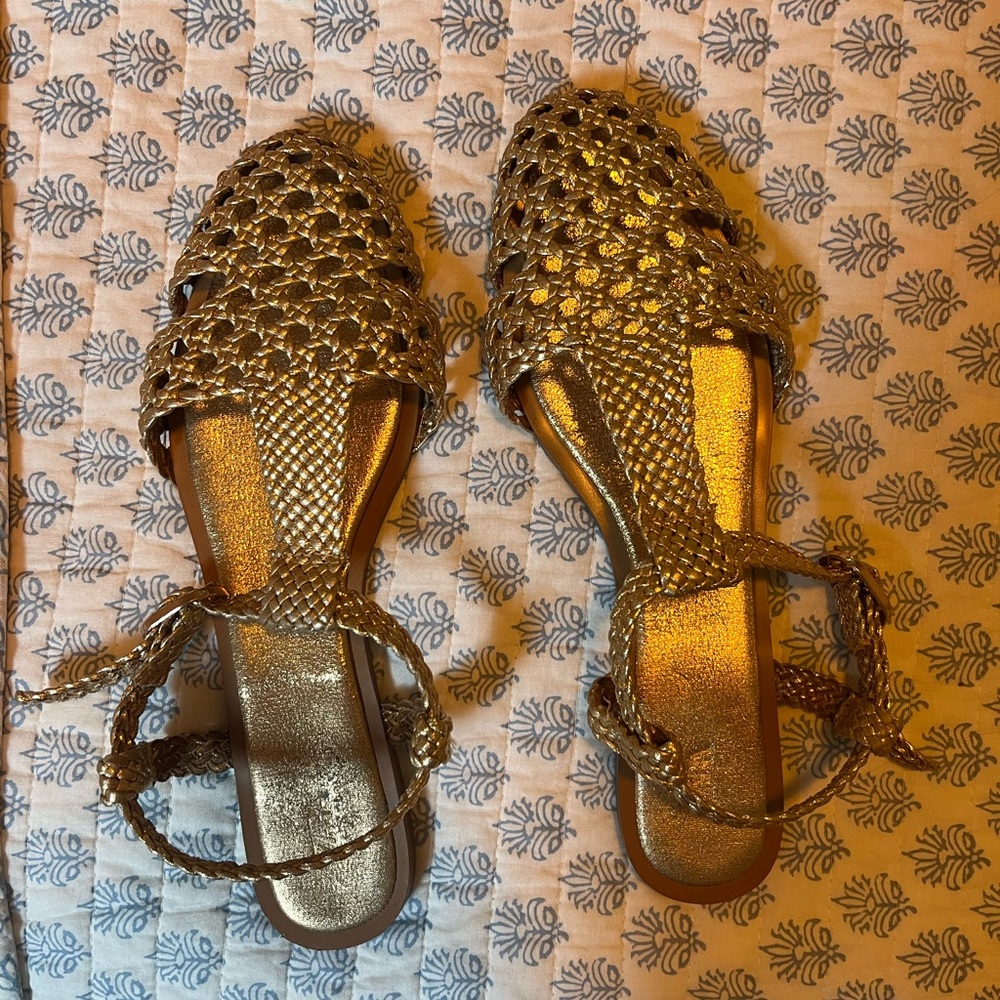 Zara Metallic Gold Women's Sandals